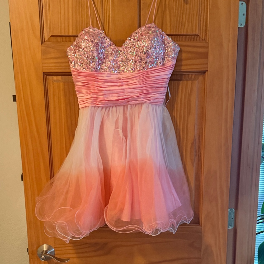 Fiesta Pink Sequin Kids Dress